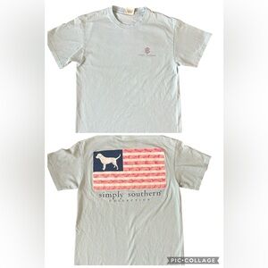 Simply Southern 100% Cotton Light Blue T-Shirt - Size S HOST PICK